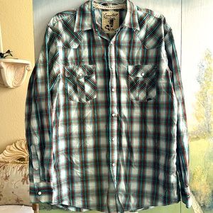 Coastal men’s long sleeve snap shirt